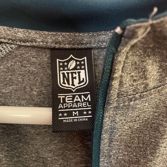 NFL TEAM APPAREL PHILADELPHIA EAGLES 1/4 ZIP PULLOVER L/S SHIRT SIZE MEDIUM - Picture 3 of 7
